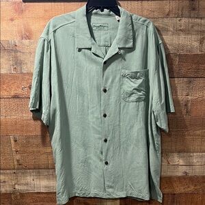 Tommy Bahama Casual Button Down Shirt 100% silk men's XL